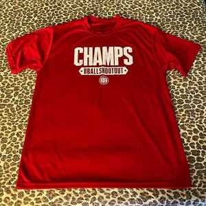 NWOT Red Basketball Champs Dri Fit Short Sleeve Top
